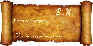 Barta Morgan névjegykártya